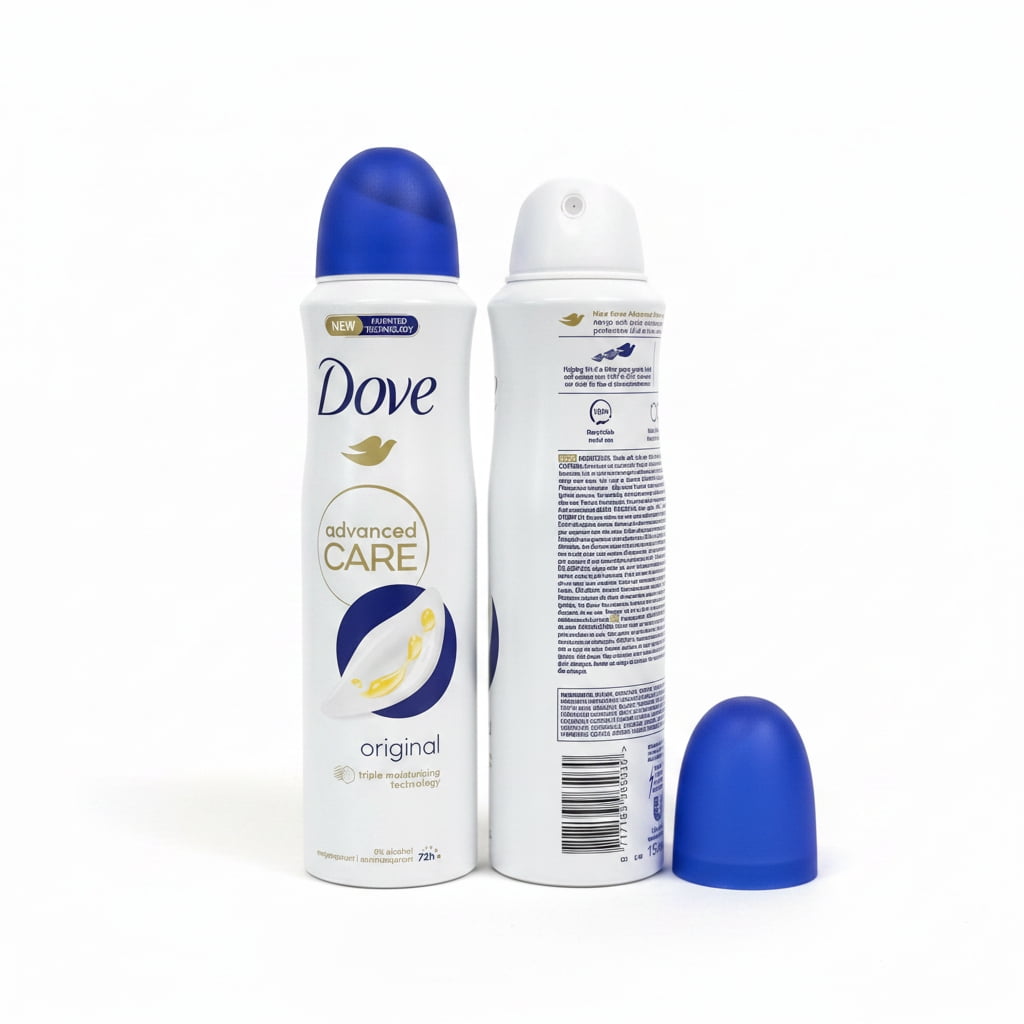 Dove Advanced Care Original Antiperspirant Deodorant Spray for Women, 72H Protection, 0% Alcohol, 150 ml | 5.07 oz Each (6 Pack)