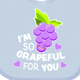 thumbnail image 4 of Inktastic Im So Grapeful for You with Cute Grapes Boys or Girls Baby Bib, 4 of 4