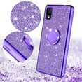 thumbnail image 5 of Galaxy Wireless Case for TCL 30Z (T602DL), TCL 30 LE (Verizon) Case Glitter Magnetic Car Ring Holder Kickstand Phone Cover Case - Purple, 5 of 5