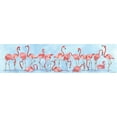 thumbnail image 2 of Phillips, Anita 18x8 Gold Ornate Wood Framed with Double Matting Museum Art Print Titled - Flamingo Parade, 2 of 4