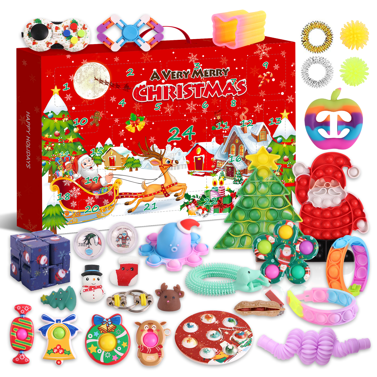 Fidget Advent Calendar 2022 Toys Christmas Countdown Calendar 24 Days 