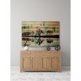 thumbnail image 4 of "Trees Reflect Green 2" Painting Print on Natural Pine Wood, 4 of 7