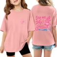 thumbnail image 1 of WEAIXIMIUNG Ruffle Children's Shoulder Print Short Sleeve T Shirt Top (3 14y) 150, 1 of 3