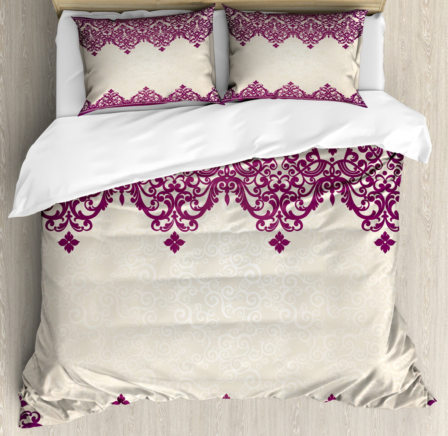 Turkish Pattern King Size Duvet Cover Set Old Fashioned Borders