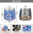 thumbnail image 2 of Yayeee Ashtray with Lid for Cigarette Smokeless Stainless Steel Home Ash Holder, Blue Daisy, 2 of 7