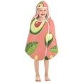 thumbnail image 7 of Avocado on Pink Kids Hooded Beach Towel Baby Bath Poncho Towels with Hood Absorbent 50"x23.5" for Pool Swimming, 7 of 7