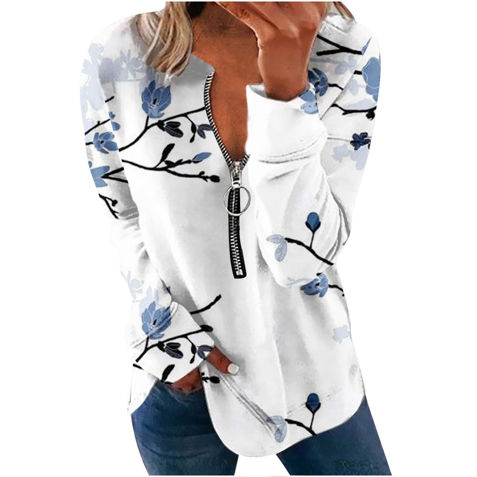 Sweatshirt for Women Tops Fall Long Sleeve Loose Pullover Shirt Dressy Casual Ladies Crewneck Sweatshirts Halloween Sweatshirts for Women on Clearance