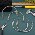 thumbnail image 3 of Juego de 4 asas para bolso de 12,7 cm (5 pulgadas), 2 colores, asas de metal de repuesto, asas de hierro semicirculares con estampado floral., 3 of 5