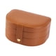 thumbnail image 3 of Estuche de viaje para joyas, joyero, caja de almacenamiento de joyas, organizador de joyas, estuche de almacenamiento para pulseras, dijes, broches y Marrón, 3 of 8