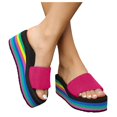 thumbnail image 5 of IUJSOY Women's Platform Flip Flops with Arch Support Comfortable Yoga Mat Wedge Thong Slippers, 5 of 9