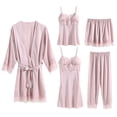 thumbnail image 2 of HBGVBA Womens 5 Piece Casual Pajama Set 5 Piece Loungewear Set Thin Camisole And Robe Home Outfit Summer Homewear, 2 of 3