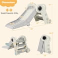 thumbnail image 6 of Choco Moon 2 in 1 Baby Slide with Climber for Toddlers Age 18+ Months, Indoor Playset for Kids-Gray, 6 of 8