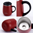 Grandties Insulated Coffee Mug with Handle Sliding Lid for Splash