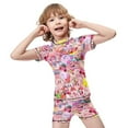 thumbnail image 4 of Kirby Boys Two Piece Rash Guard Swimsuits Kids Short Sleeve Swimwear Sets Bathing Suit, 4 of 7