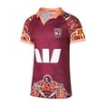 thumbnail image 2 of 2024  QLD Maroons QLO Mens Indigenous Hoodies Singlet RUGBY JERSEY Customize Zip Hoodies, 2 of 5