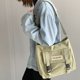 thumbnail image 4 of Sywqhk Bolsa De Mensajero De Nailon Japonés, Bolsa De Hombro Impermeable Grande Pura (Verde) Sywqhk Para estrenar, 4 of 9