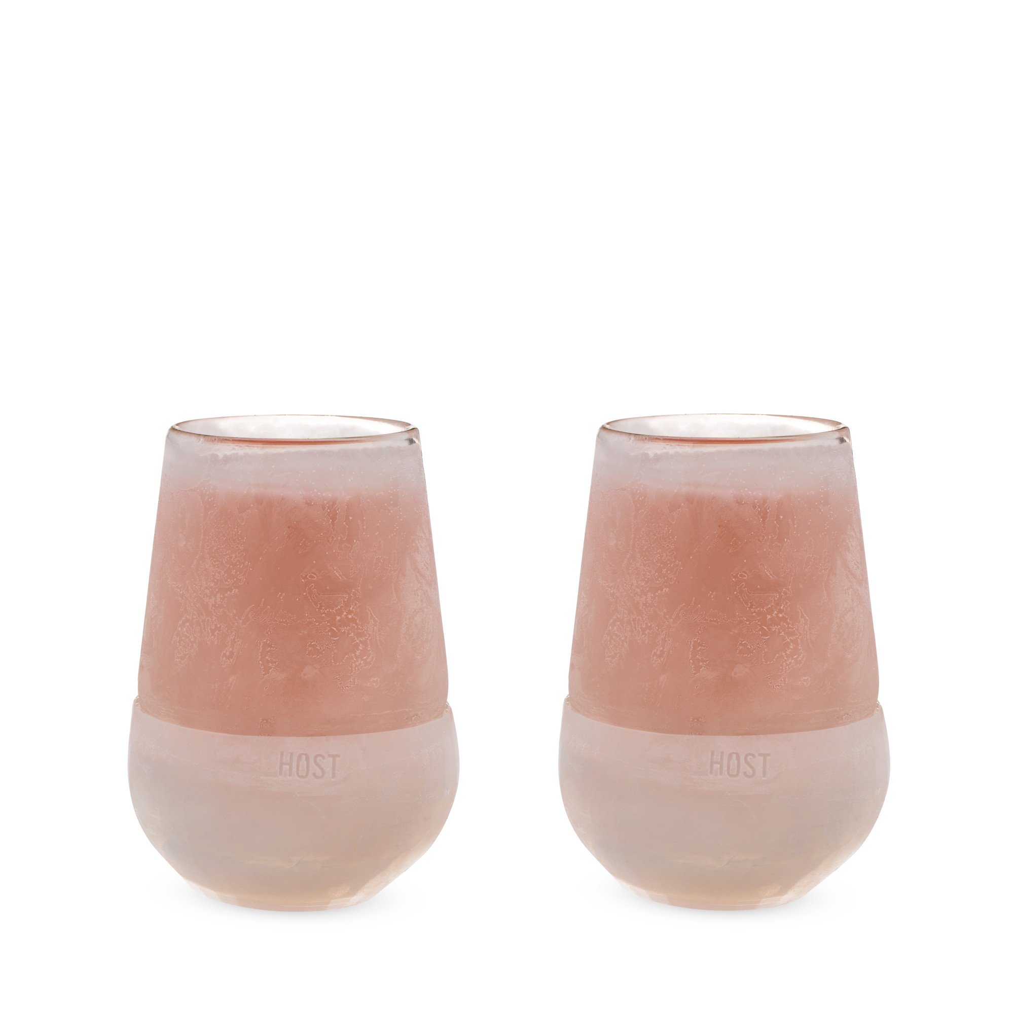 WINE GLASS - HS - FREEZE COOLING WINE GLASSES - “ROSE” SINGLE GLASS –  Bethesda Fine Stationery