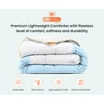 thumbnail image 3 of California King Comforter Contrast Light Blue 300 GSM Plush Siliconized Microfiber Fill Duvet Insert With 1000 Thread Count Egyptian Cotton Shell Fluffy with Piping & Matching Pillowcases, 3 of 8