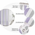 thumbnail image 6 of Purple Grey Stripe Waterproof Fabric Shower Curtain,Modern Farmhouse Vertical Striped Waterproof Fabric Shower Curtain for Bathroom Curtains Bathtubs Shower Curtains with 12 Hooks Standard 60x72, 6 of 8