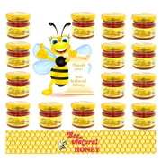 Case of 15 1.1oz Jars of USDA Certified ORGANIC Wildflower Honey ~ 1 oz Kosher Mini Honey jars, great for Hotels, Restaurants, Corporate Events, Weddings, and more