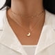 thumbnail image 1 of Fiudx Collar Chapado En Aleación Multicapa con Cadet Clavícula y Gota de Cristal de Diamante, 1 of 6