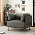thumbnail image 2 of 39 - inch Vintage Grey - Sleek and Versatile Style - Various Interior Spaces - Durable Faux Leather Finish, 2 of 6
