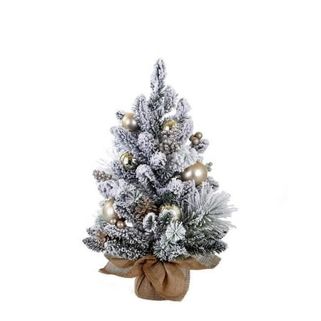 UPC 086131503047 product image for Kurt Adler 24-Inch Flocked Tree with Ornaments, Pinecones, and Burlap | upcitemdb.com