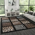 thumbnail image 3 of BizChair Modern Area Rug Animal Prints 8 Feet X 10 Feet 6 Inch Design S 251 Black, 3 of 6