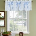 thumbnail image 3 of 2 Pack Valances for Window, Cute Bow Short Curtains for Kitchen Bedroom Living Room, Blue Bowknot Minimalist Solid Color Rod Pocket Small Window Treatment Valance Drapes 42 x 12 Inch, 3 of 8