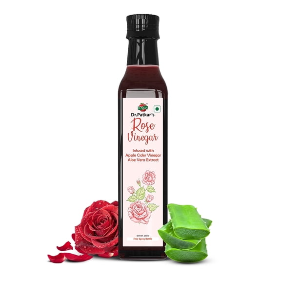 Dr. Patkar's Rose Vinegar with Apple Cider Vinegar and Aloe Vera Gluten-Free 1 Count 250 Milliliter