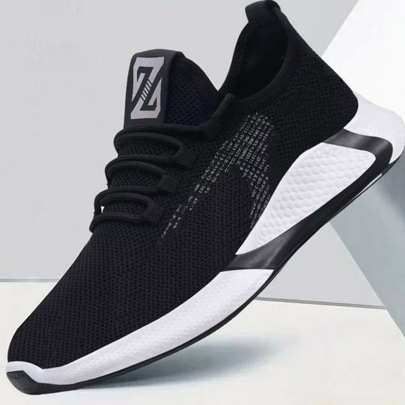 XIMIN Men Slip on Sneakers Non Slip Lightweight Breathable Athletic Tennis Gym Walking Running Sport Summer Casual Shoes Post Office Shoes (9, White)
