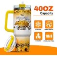 thumbnail image 6 of Women Yellow Stainless Coffee Momma Cups Black Butterfly Handle Glitter Steel Print For, Mama Bear Gifts, Tumbler 40 Oz With Handle Lid And Straw, Mama Bear Sunflower Leopard, 6 of 6