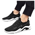 thumbnail image 4 of Men's Breathable Knit Sneakers with Cushion Sole, Comfortable Thick-Soled Sport Shoes Lightweight Casual Running Shoes Fashion 𝖫a𝖼e Up Jogging Shoes for Summer and Autumn, 4 of 8