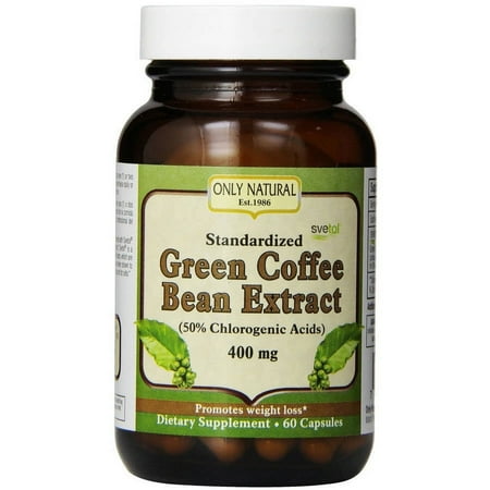 Only Natural Green Coffee Bean ExtraCt with Svetol, 60 Ct