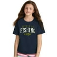 thumbnail image 4 of Funny Rather Be Fishing 24/7 Joke Crewneck T Shirts Boy Girl Teen Brisco Brands XS, 4 of 6