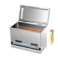 thumbnail image 2 of Creproly Stainless Steel Pencil Dispenser/Pen Holder for Classroom Home Restaurant for Bulk Pencils Storage/Unwrapped Drinking Straws Storage (Silver), 2 of 4