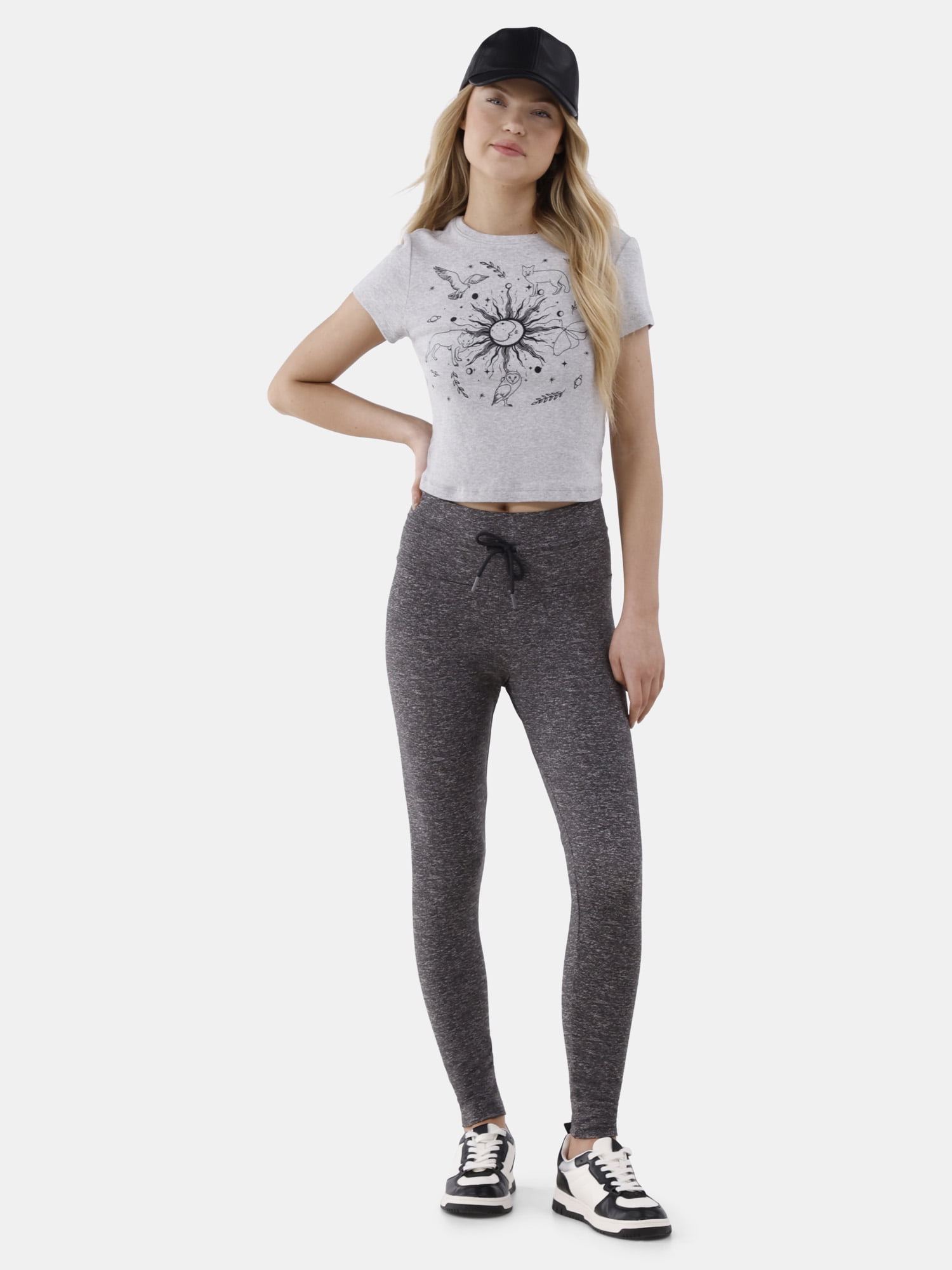 No Boundaries Leggings with Drawstring Tie, 26" Inseam, Women’s