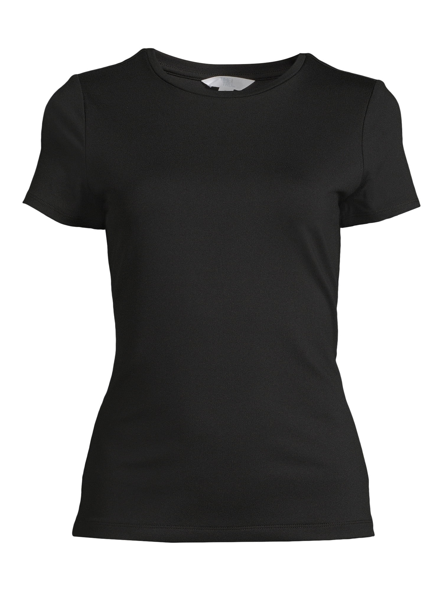 Time and Tru Women's Smoothing Tee with Short Sleeves, Sizes XS-XXXL