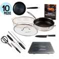 thumbnail image 1 of BATERIA DE COCINA JUEGO DE SARTEN+ CUCHILLOS  Acero Inoxidable con estuche Trustedbutcher/Copper Chef Titan, 1 of 10