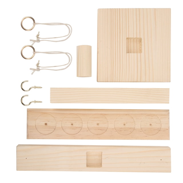 Juegos de gancho de tablero de mano con escalera, tablero de madera, juego interactivo, juguete para niños y adultos