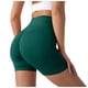 thumbnail image 1 of Pantalones cortos sin costuras para mujer con efecto lifting - Pantalones cortos de gimnasio y yoga de cintura alta, control de abdomen, nailon y spandex, tallas S-XL, 1 of 3