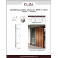 thumbnail image 4 of 72′′ Poignée de Porte d'Entrée Arrière – Style Échelle Carrée ‘H”, Design Moderne / Acier Inoxydable 304, Finition Brossée Satinée / Usage Résidentiel et Commercial, 4 of 9