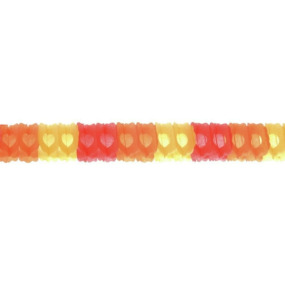 HUBERT Paper Garland Red/Orange/Gold Arch - 12'L