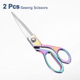 thumbnail image 3 of Uxcell 2pcs Sewing Scissors Stainless Steel Tailor Scissors Color Plating Scissors, 3 of 6