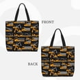 thumbnail image 2 of Disketp Yellow Excavator Bolsa Tote de Lona para Mujer, Bolso de Hombro y Cruzado con Cierre de Cremallera, 2 of 7