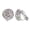 Silver Colorful Crystal Clip On Earrings, variant on Clip on Earrings for Women Platinum Plated Hemispherical  Earrings with Round CZ Crystal Clip Earring  Non Pierced Ears Trendy Jewelry