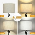 thumbnail image 3 of Tripod Floor Lamp Black, 61” Tall Floor Lamps, Standing Lamp with Rotary Switch, Modern Floor Lamp Simple Design with Beige Shade, Floor Lamps for Living Room, Bedroom, Office, Without Bulb, 3 of 15