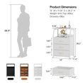 thumbnail image 7 of Satifur Nightstand,Vertical Dresser with Fabric Chest of Drawers & Storage for Bedroom,Living Room,White, 7 of 7