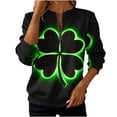 thumbnail image 3 of TaTaai Ladies Fashion St. Patrick's Day Print Loose Round Neck Sweatshirt Casual Long Sleeve Pullover Top Soft Polyester for Daily Streetwear Office All Season Gift, 3 of 5