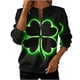 thumbnail image 3 of TaTaai Ladies Fashion St. Patrick's Day Print Loose Round Neck Sweatshirt Casual Long Sleeve Pullover Top Soft Polyester for Daily Streetwear Office All Season Gift, 3 of 5